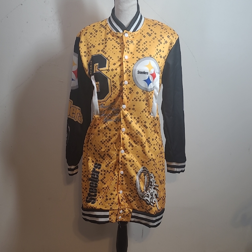Steelers Yellow and Black Varsity Coat Dress